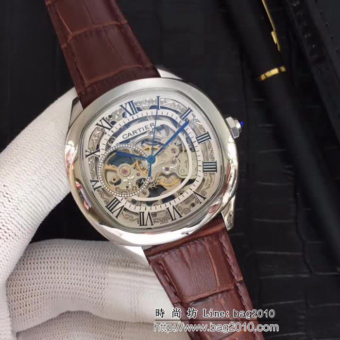 CARTIER卡地亞 精緻鏤空 全自動機械男士腕表 WSS2355